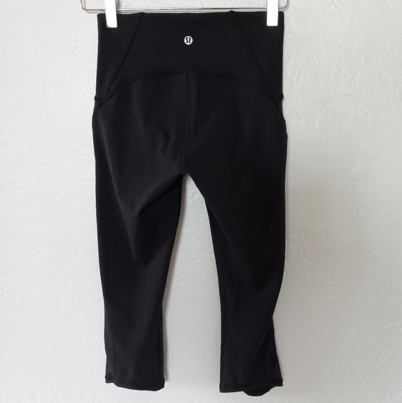 Lululemon Train Times High Rise Crop Full-On Luxtreme Black sz.4 - Picture 13 of 15